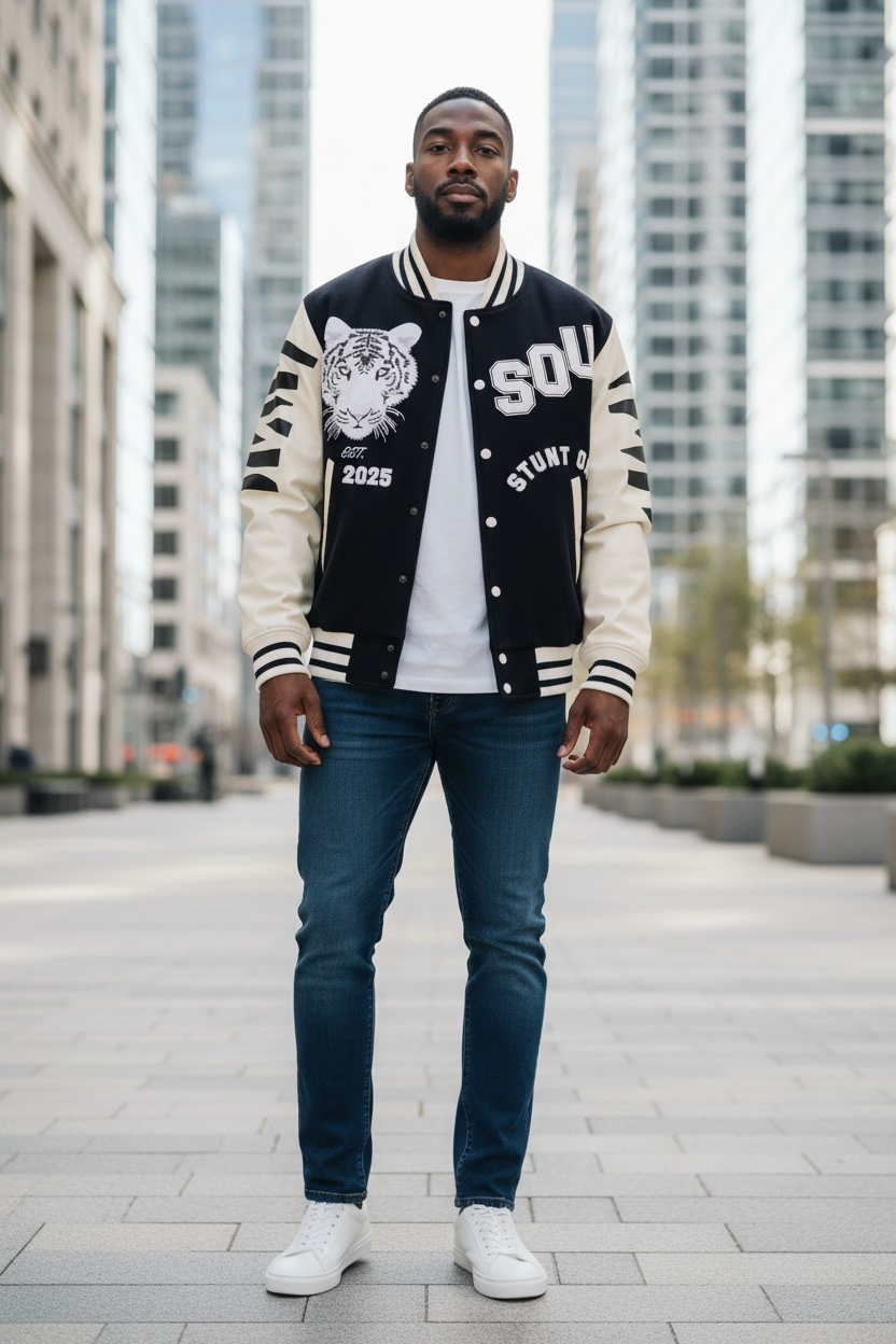 Stunt On U " Tribe of Judah" Fleece Varsity Jacket | Glow in the Dark Edition