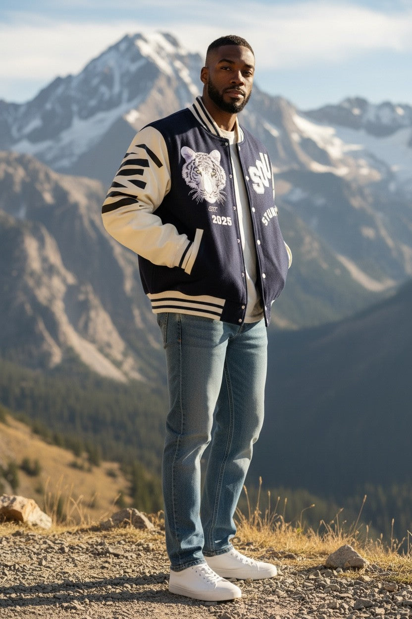 Stunt On U Signature Fleece Varsity Jacket | Glow in the Dark Edition