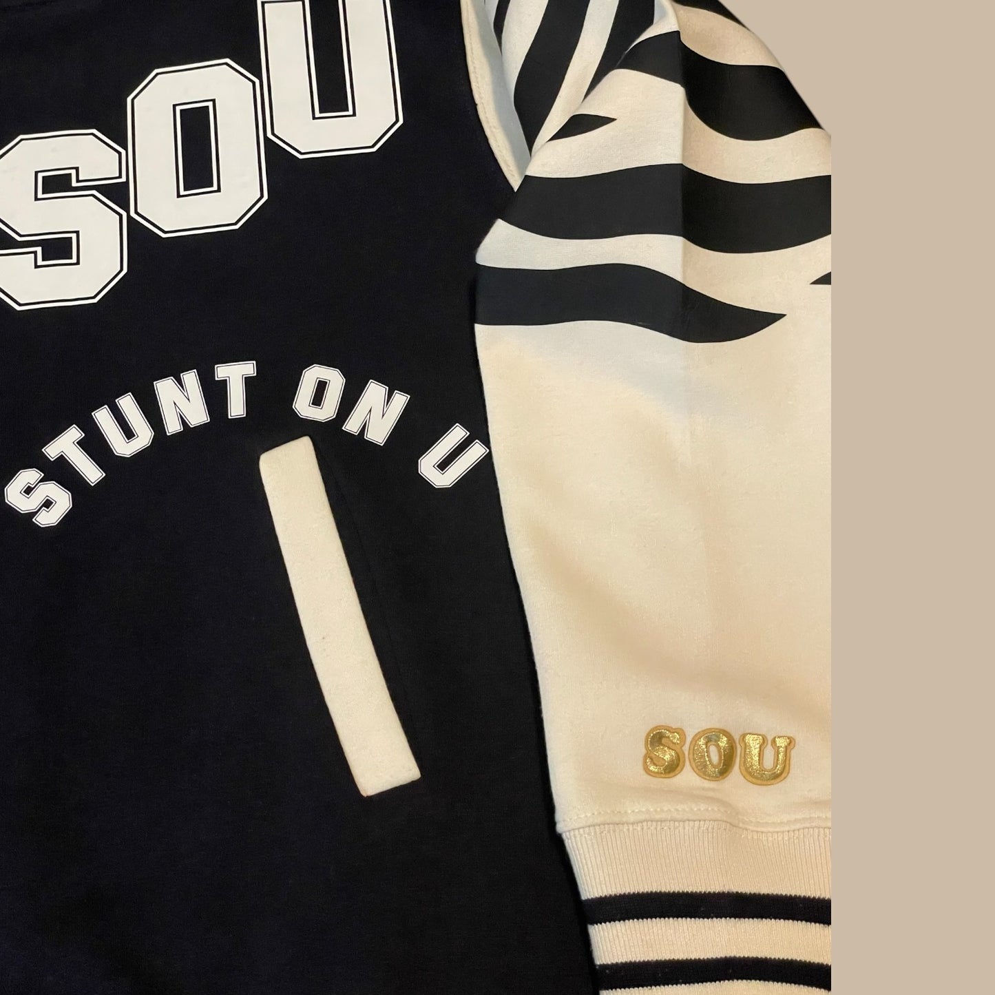 Stunt On U Signature Fleece Varsity Jacket | Glow in the Dark Edition