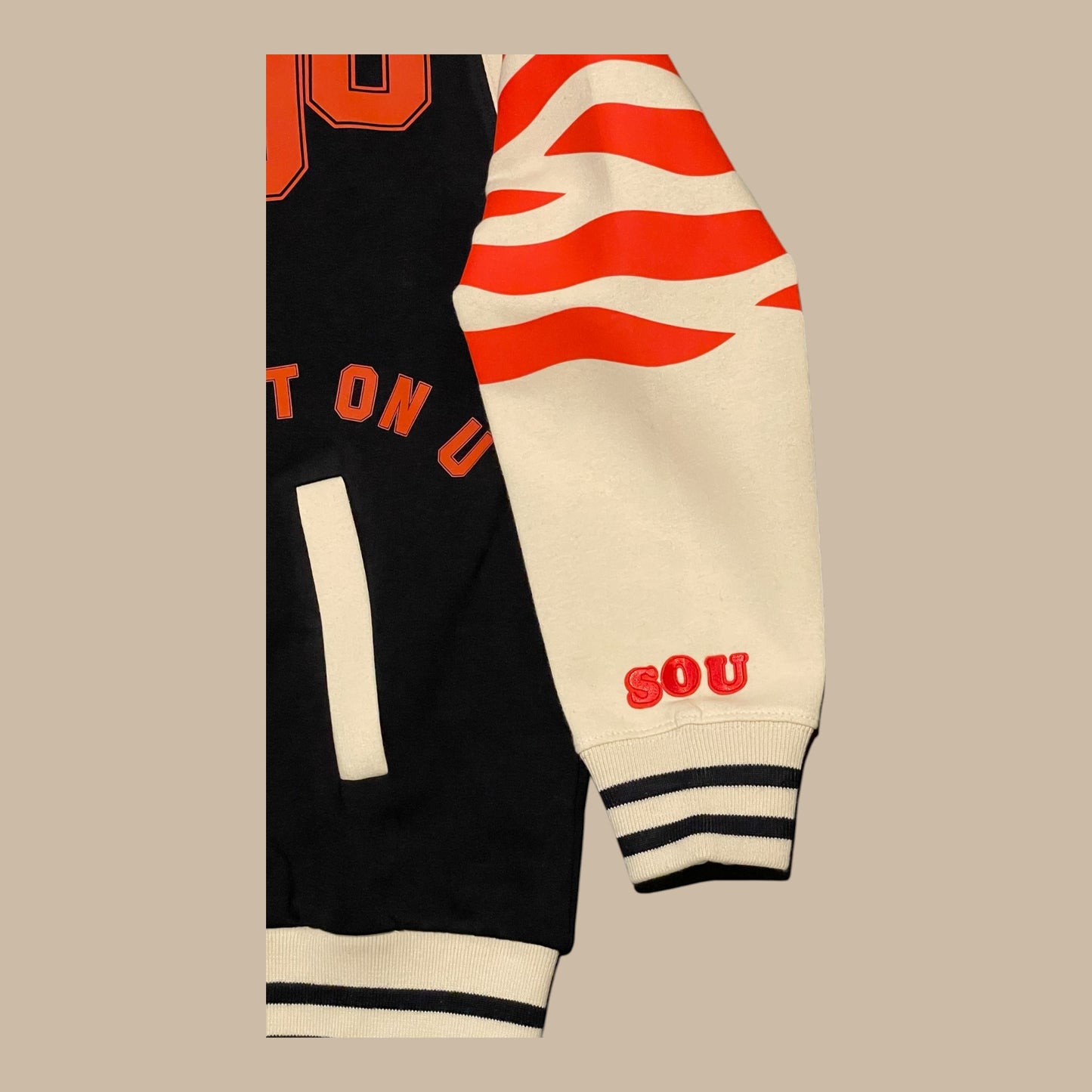 Stunt On U Signature Fleece Varsity Jacket | Orange Edition